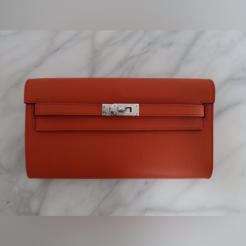 NEW Hermes Kelly To-Go Epsom in Limited Edition Color Terre Batteau